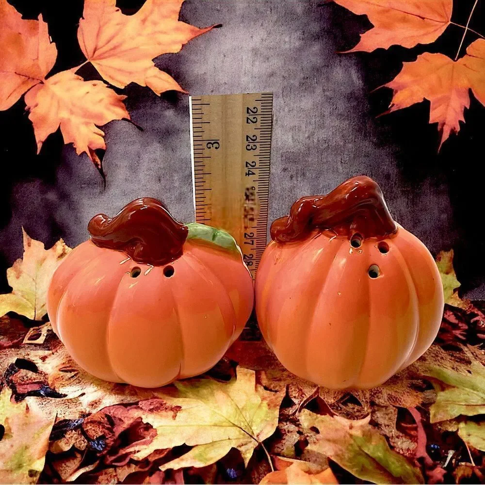 Set of 2 Pumpkin l Salt & Pepper Shakers l Fall l Home, Kitchen Accessories EUC